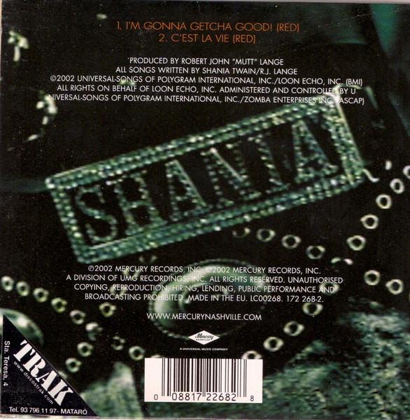 Shania Twain - I'm Gonna Getcha Good - Cd