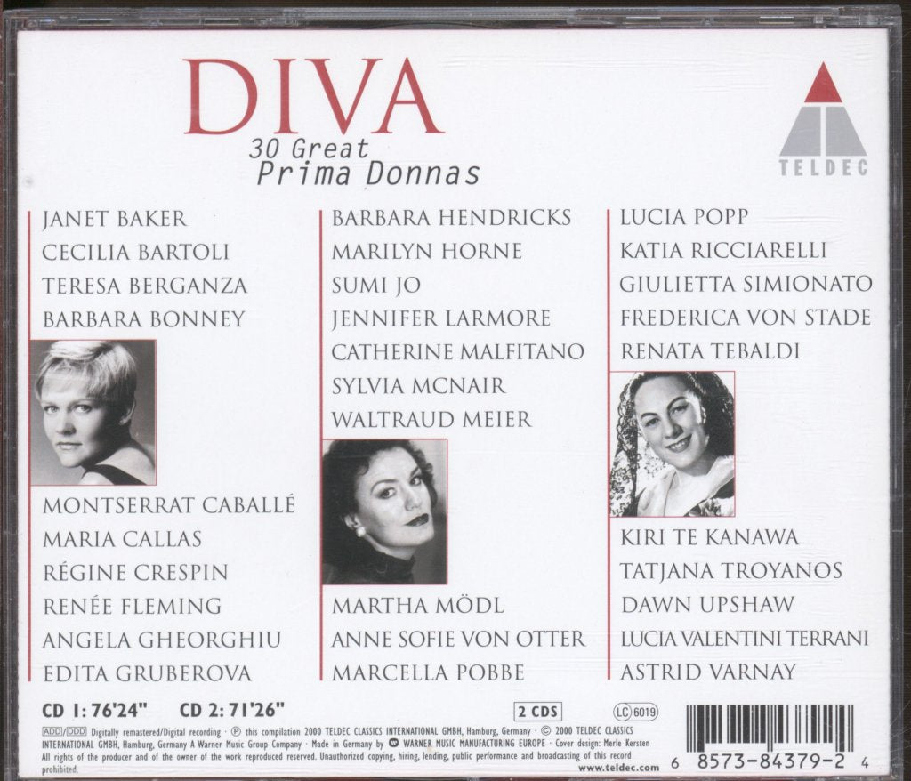 Various Artists - Diva 30 Great Prima Donnas - Double Cd