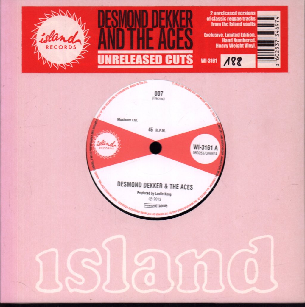 Desmond Dekker & The Aces - Unreleased Cuts - 7 Inch