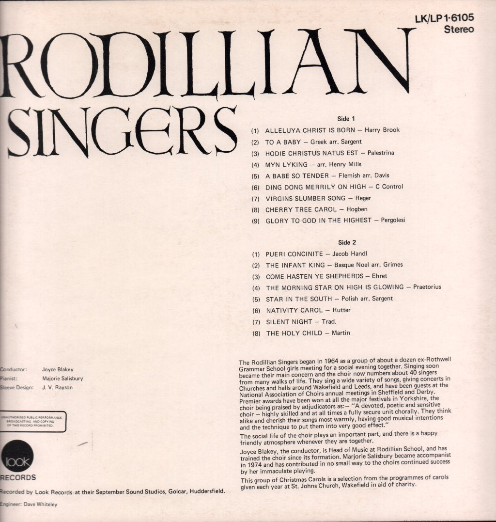 Rodillian Singers - Rodillian Singers - Lp