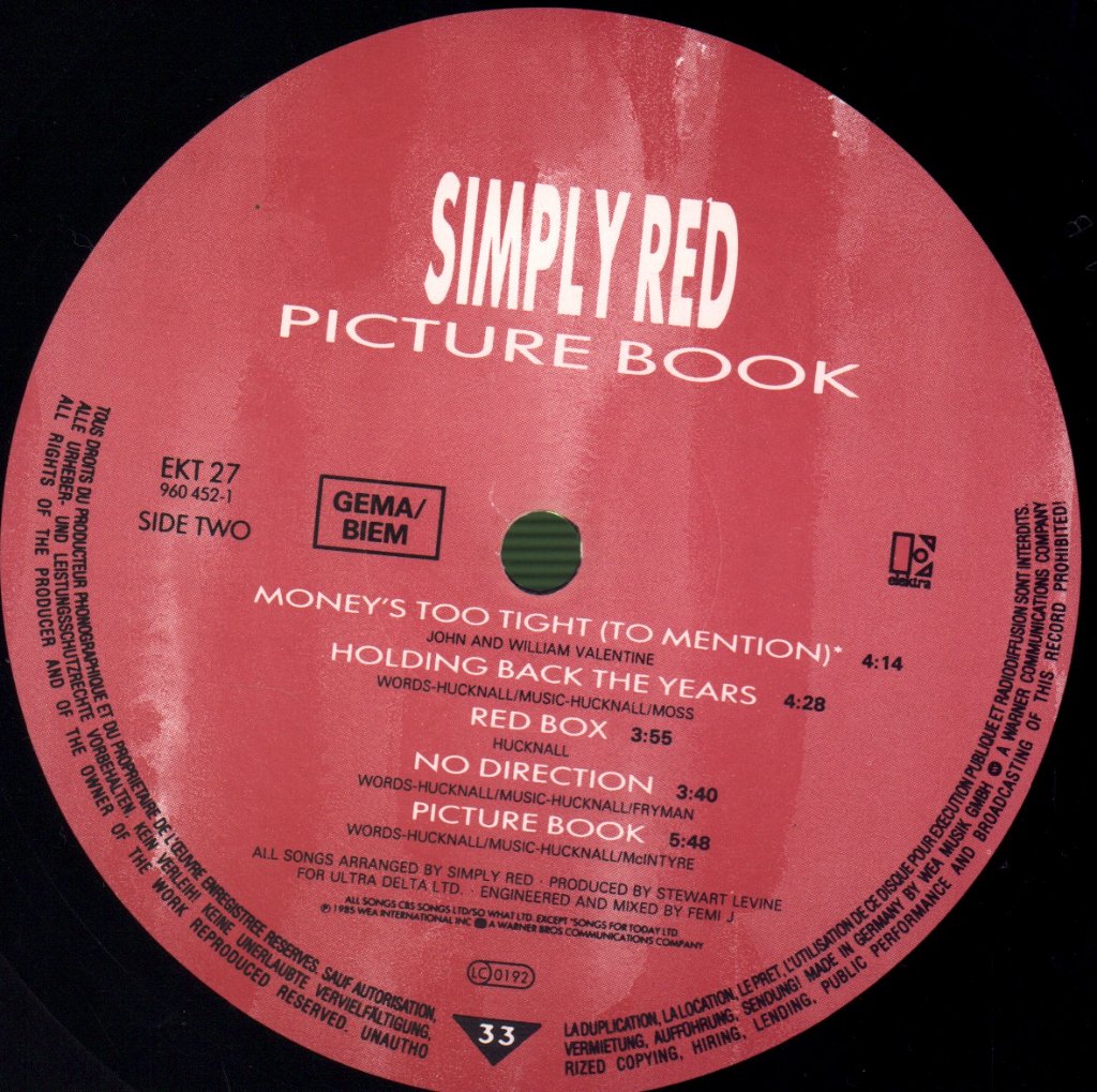 Simply Red - Picture Book - Lp