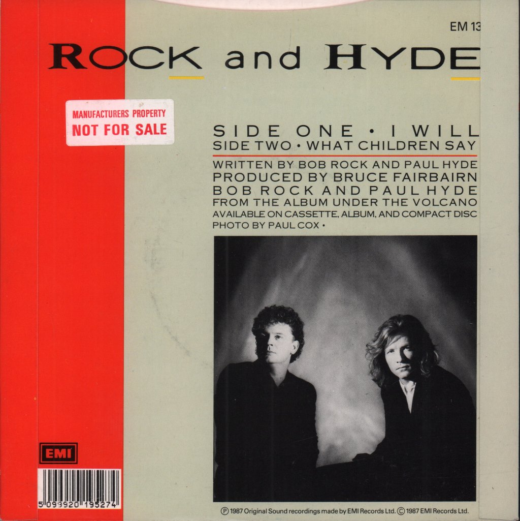 Rock And Hyde - I Will - 7 Inch