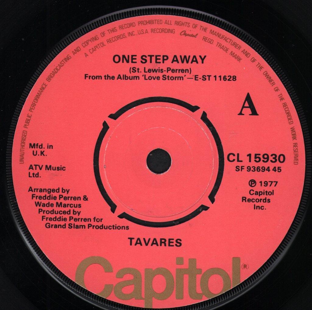 Tavares - One Step Away - 7 Inch