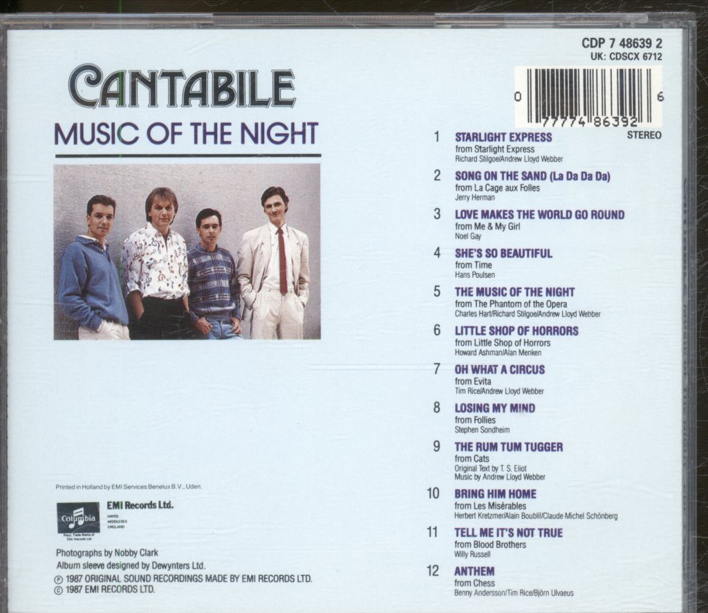 Cantabile - Music Of The Night - Cd