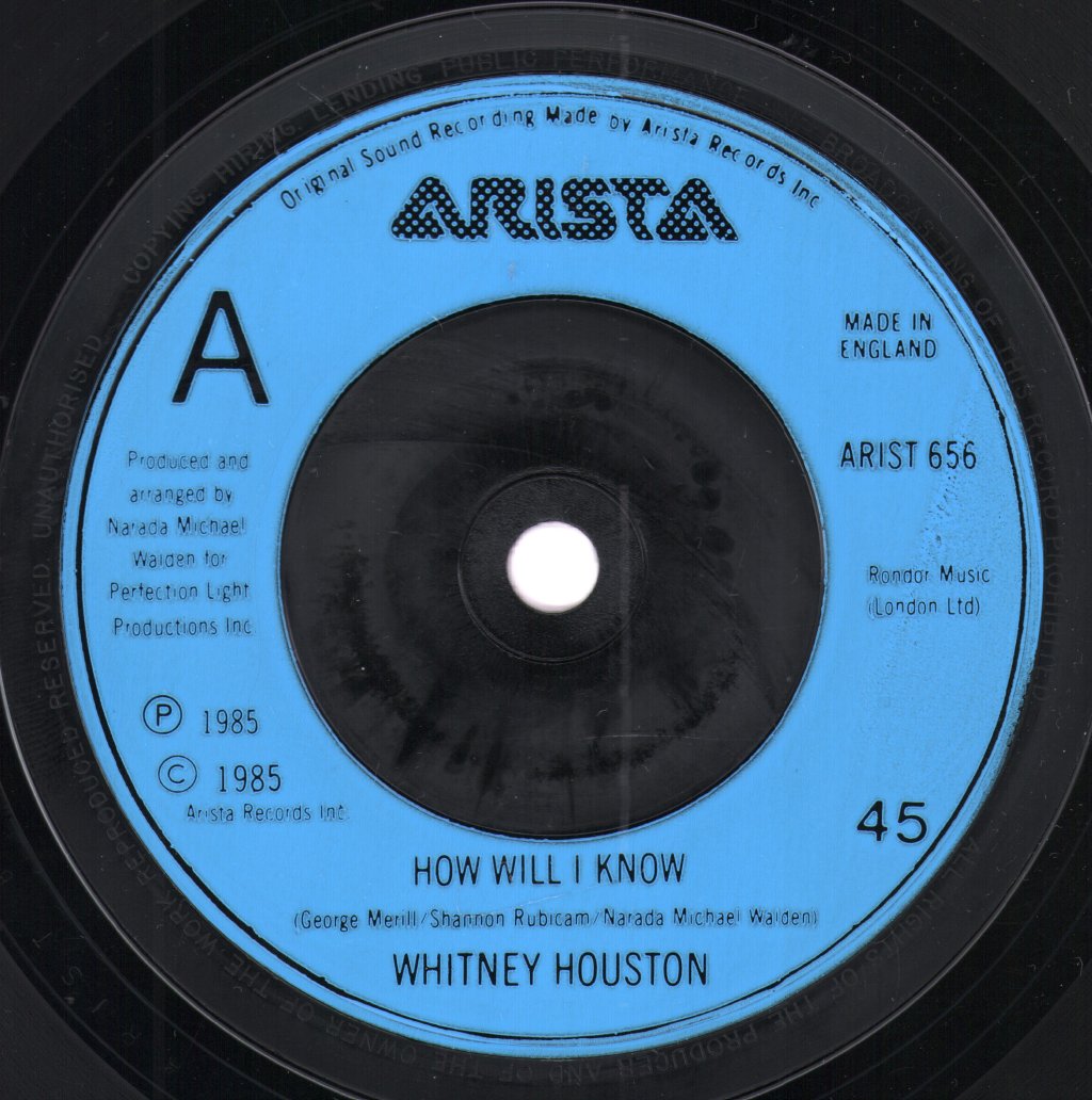 Whitney Houston - How Will I Know - 7 Inch
