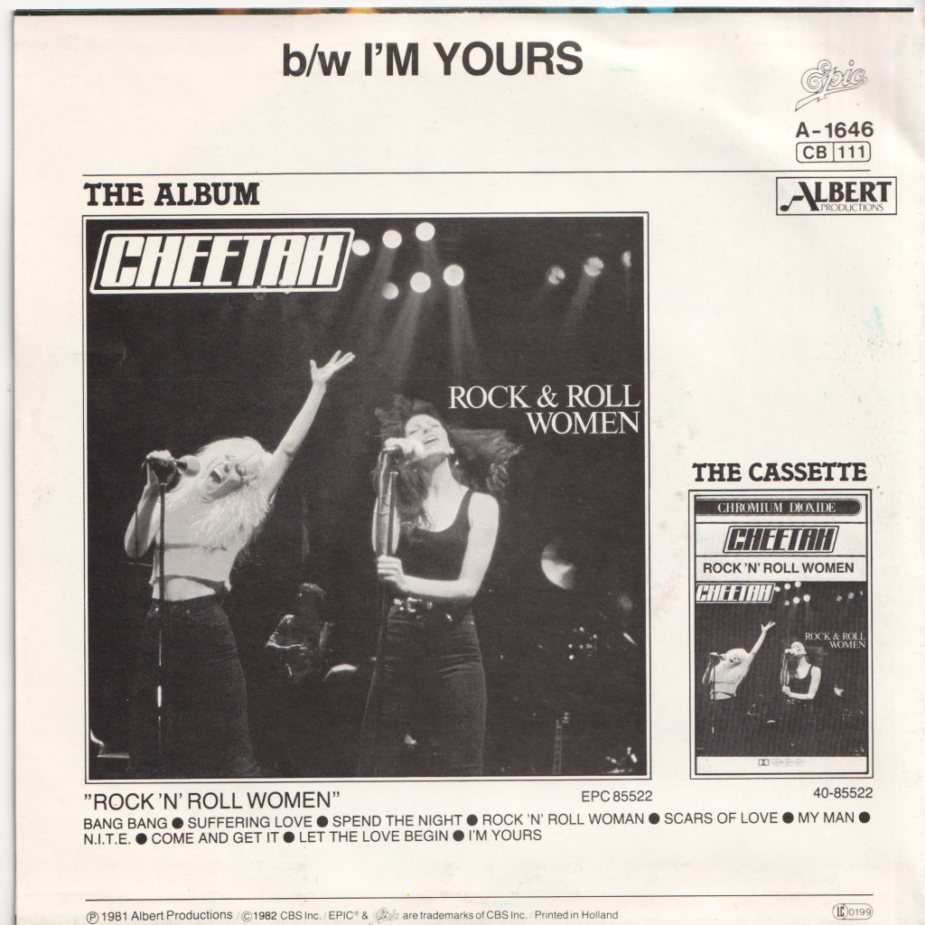 Cheetah (Female Rock Group) - Spend The Night - 7 Inch