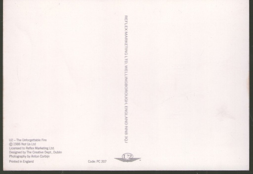 U2 - Unforgettable Fire - Card