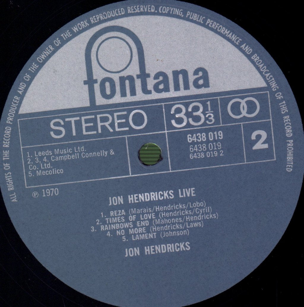 Jon Hendricks - Jon Hendricks Live - Lp