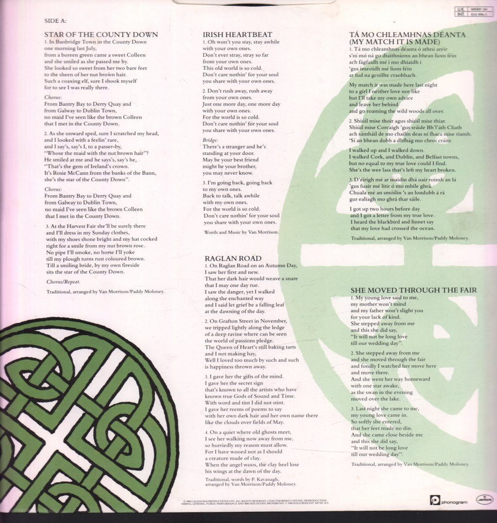 Van Morrison And The Chieftains - Irish Heartbeat - Lp