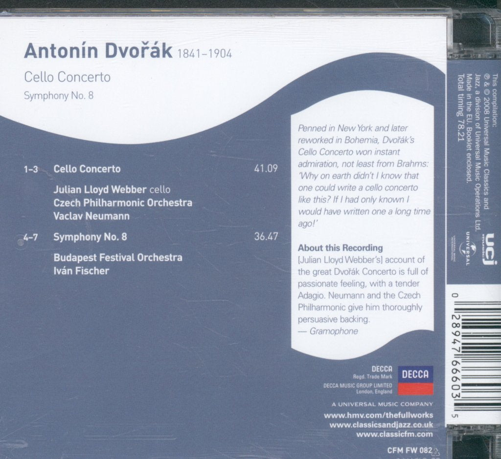 Budapest Festival Orchestra / Ivan Fischer - Dvorak - Cello Concerto - Cd
