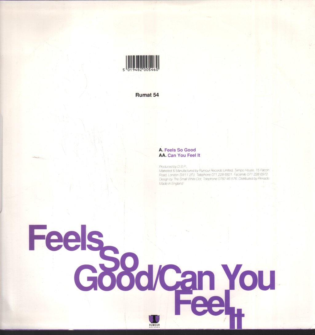 Indigo with Trevor Rockcliffe - Feels So Good / Can You Feel It - 12 Inch