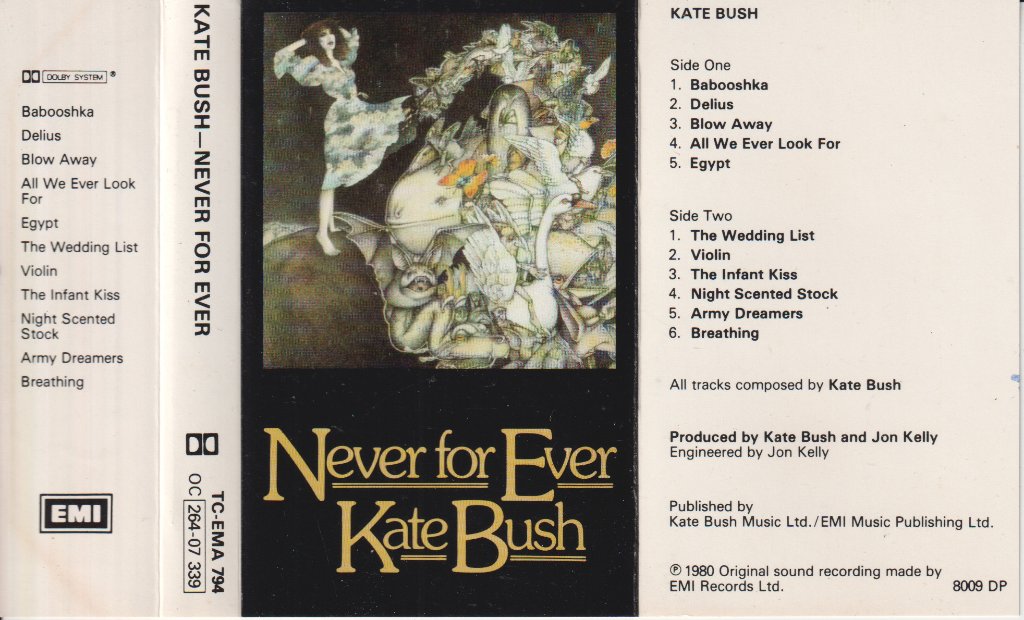Kate Bush - Never For Ever - Cassette