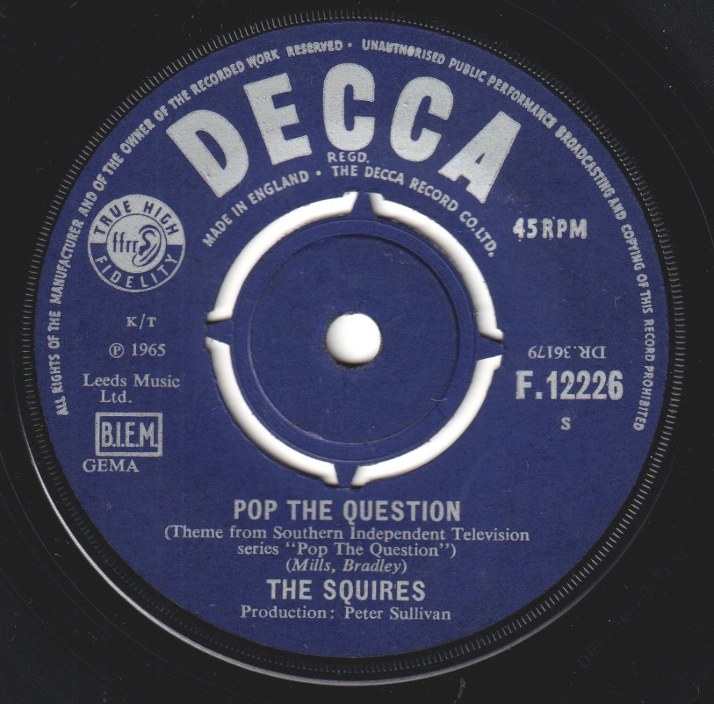 Squires - Pop The Question - 7 Inch