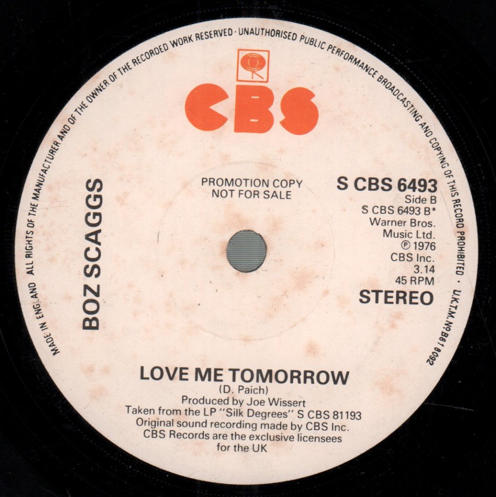 Boz Scaggs - It's Over - 7 Inch