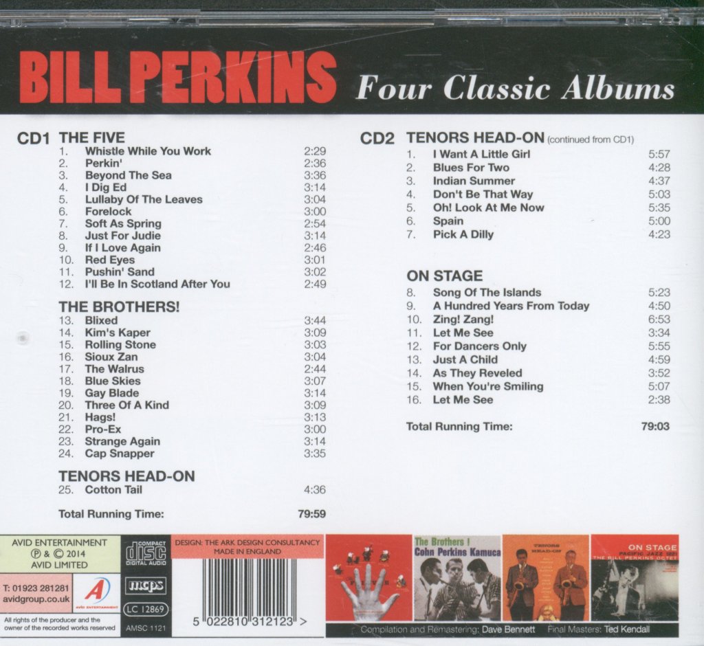 Bill Perkins - Four Classic Albums - Double Cd