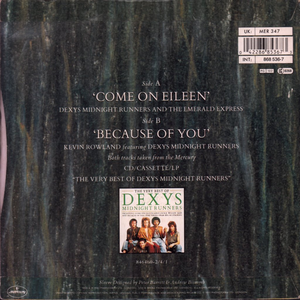 Dexys Midnight Runners - Come On Eileen - 7 Inch