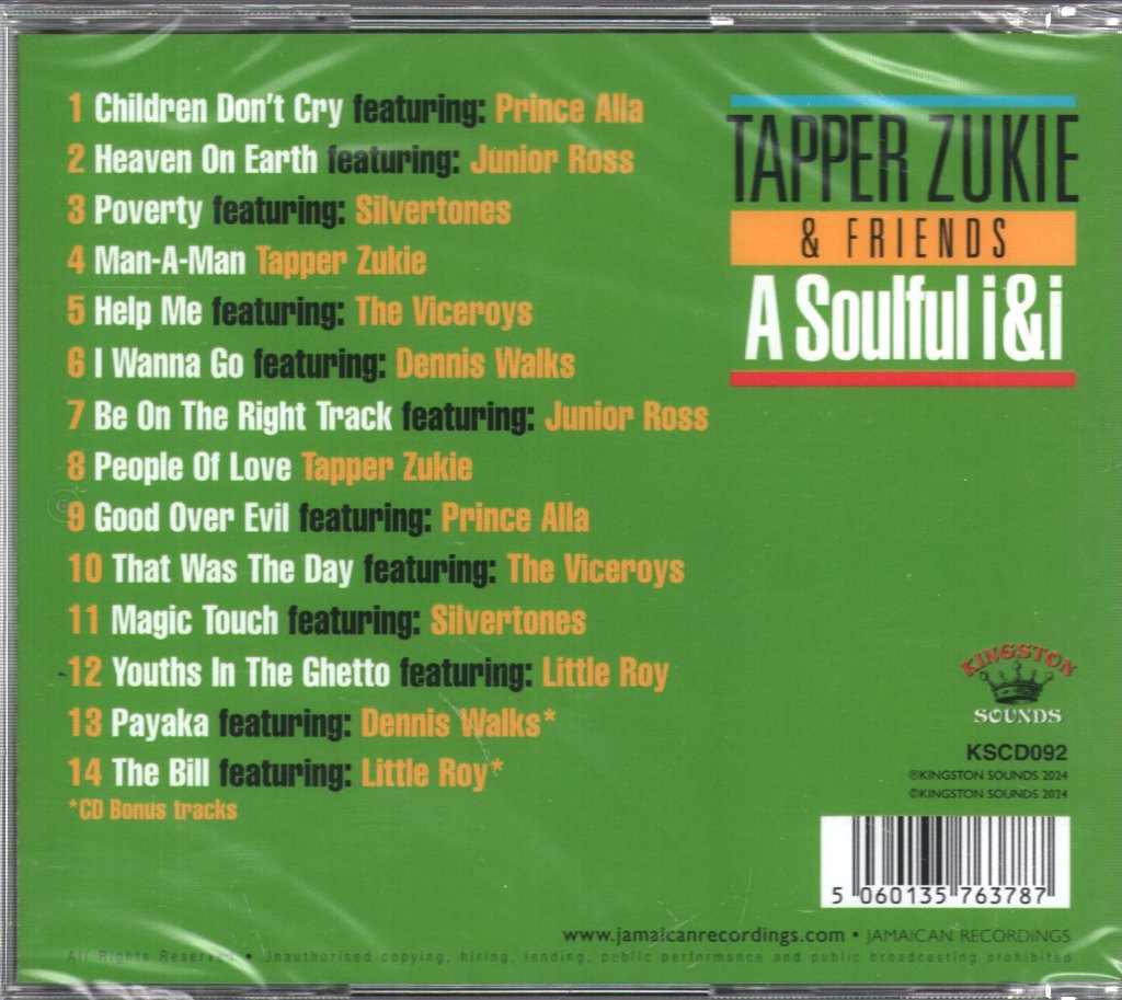 Tapper Zukie & Friends - A Soulful i&i - Cd