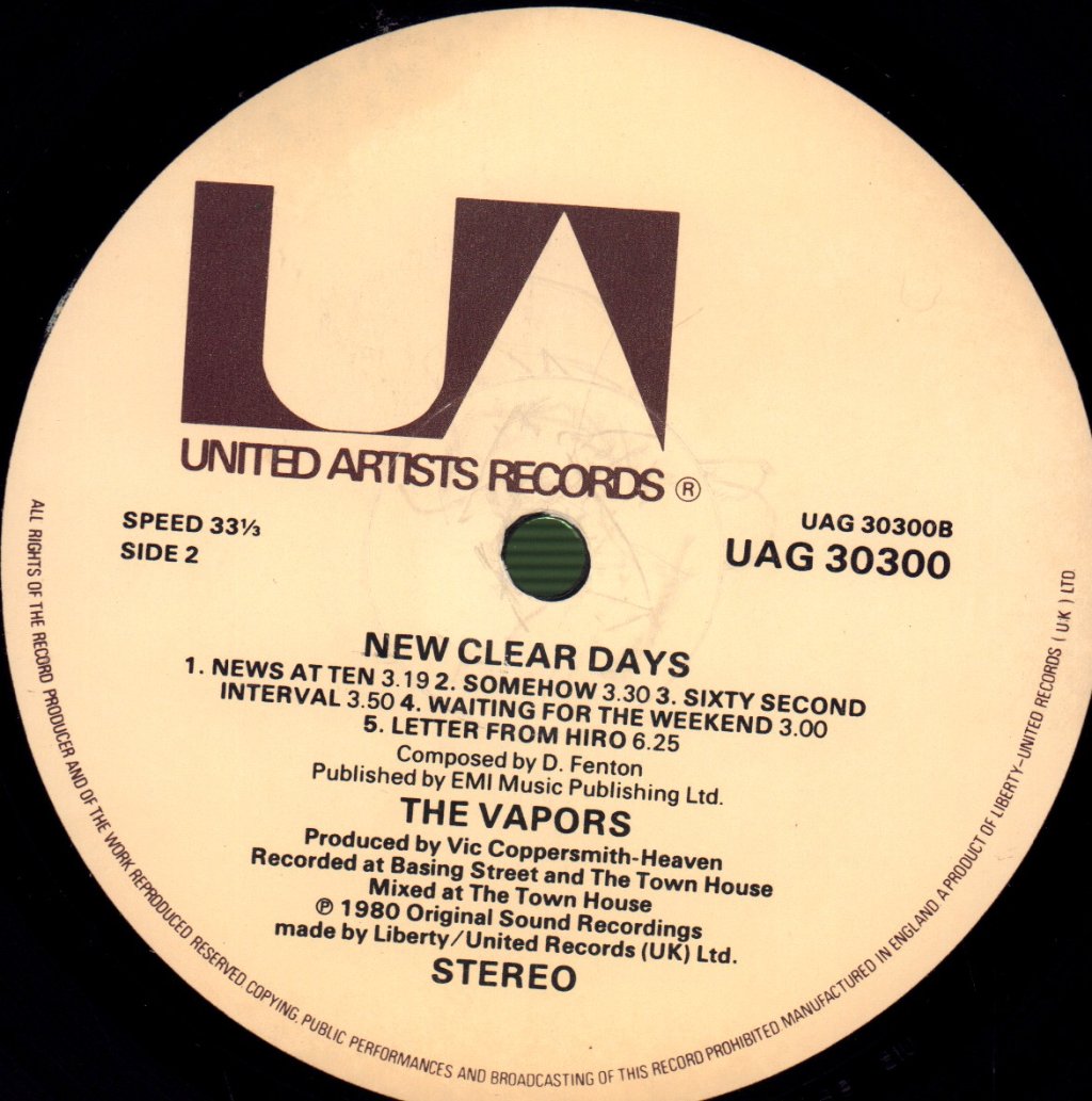 Vapors - New Clear Days - Lp