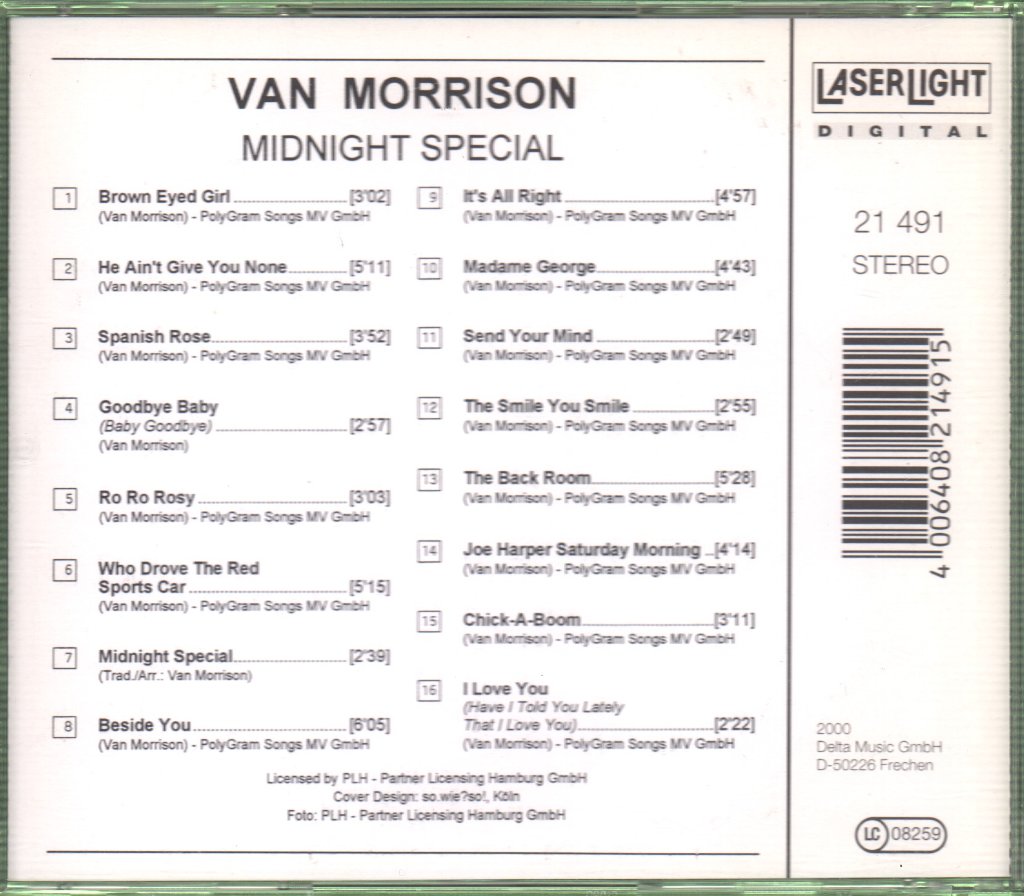 Van Morrison - Midnight Special - Cd