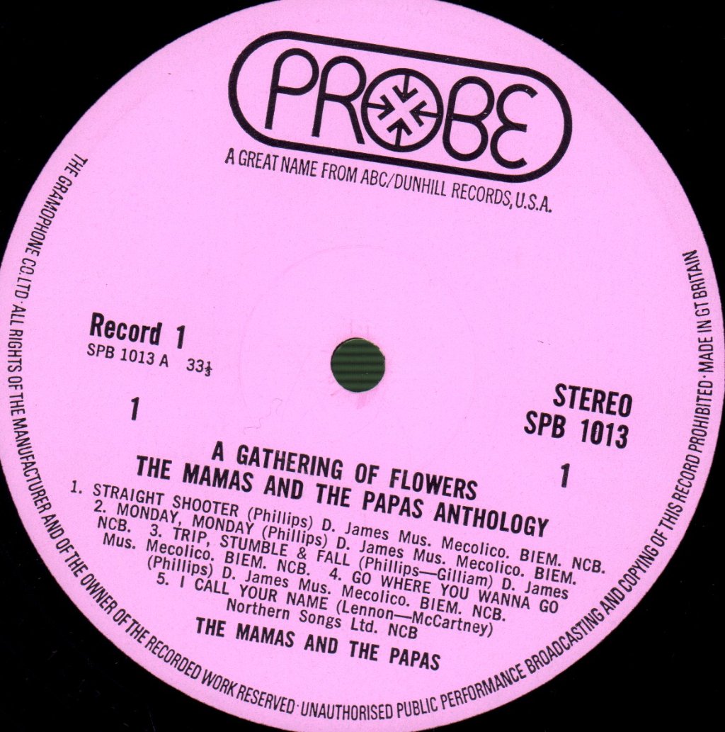 Mamas And The Papas - A Gathering Of Flowers (Anthology) - Double Lp