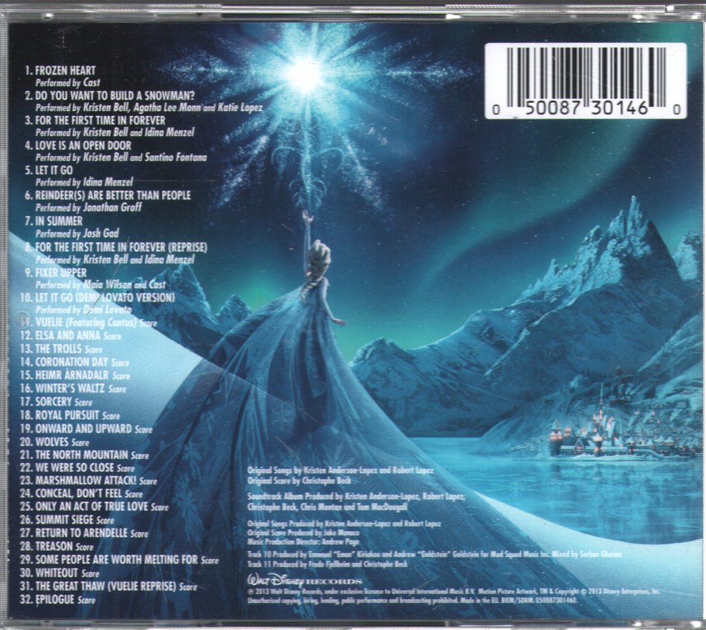 Frozen - Original Disney Soundtrack - Cd
