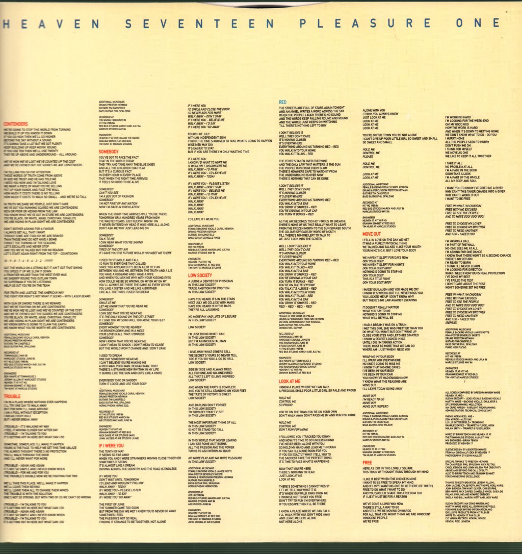 Heaven 17 - Pleasure One - Lp