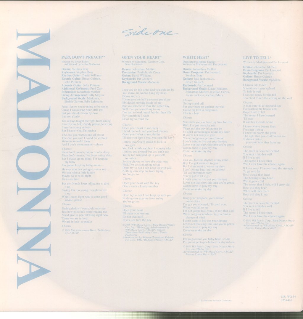 Madonna - True Blue - Lp
