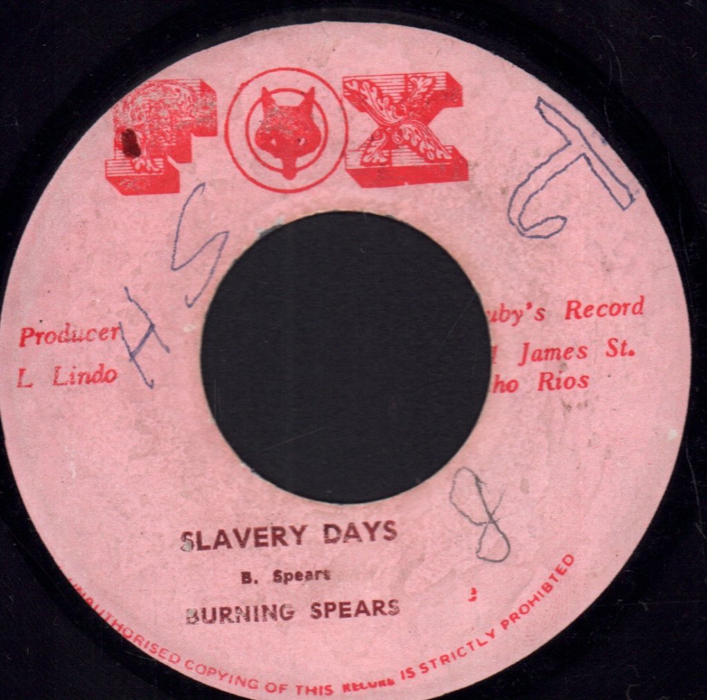 Burning Spear - Slavery Days - 7 Inch