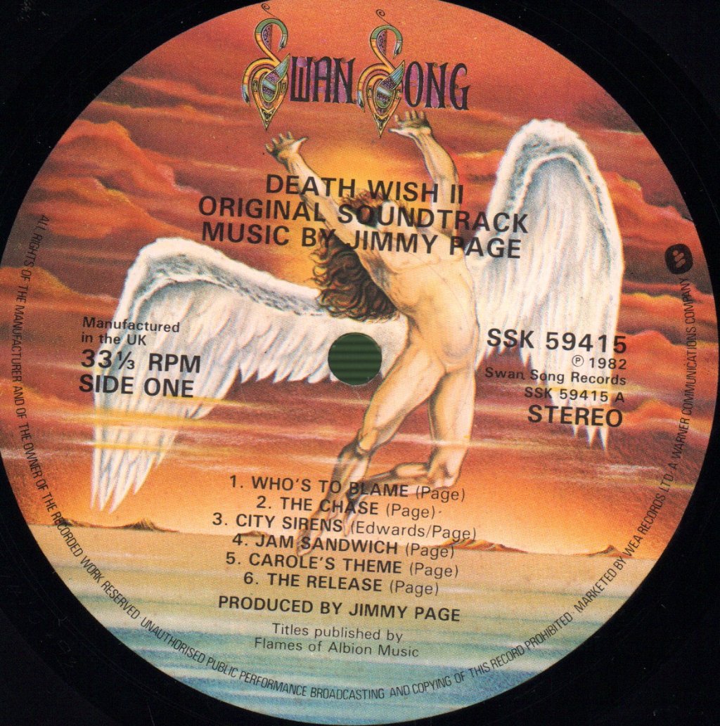 Jimmy Page - Death Wish II (The Original Soundtrack) - Lp