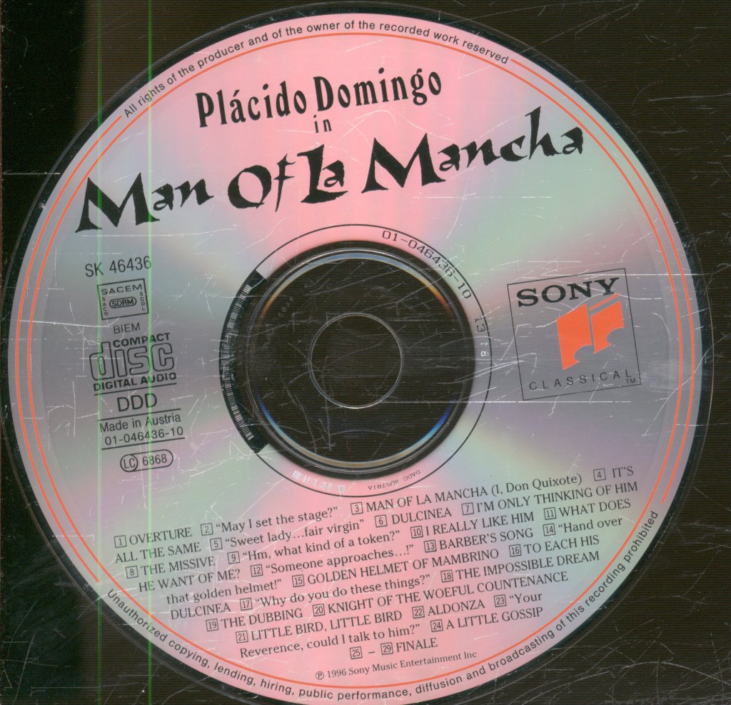 Plácido Domingo, Mitch Leigh, Joe Darion - Man Of La Mancha - Cd