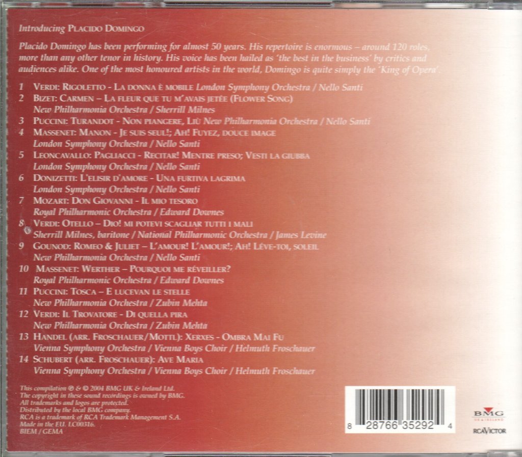 Placido Domingo - Introducing Placido Domingo - Cd