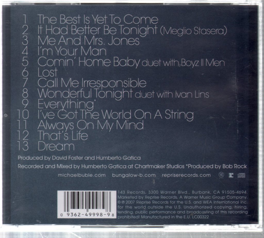 Michael Buble - Call Me Irresponsible - Cd