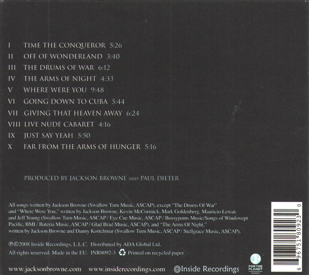 Jackson Browne - Time The Conqueror - Cd