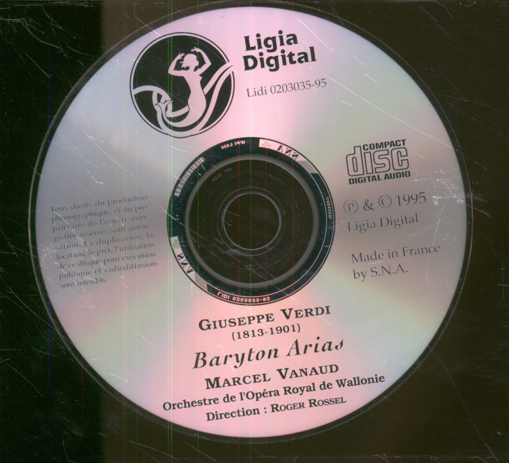 Marcel Anaud, Roger Rossel - Verdi Baryton Arias - Cd