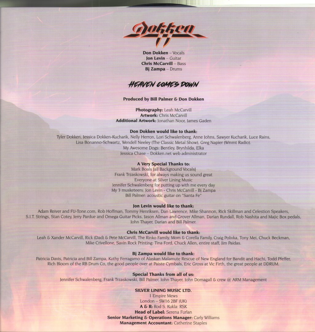 Dokken - Heaven Comes Down - Lp