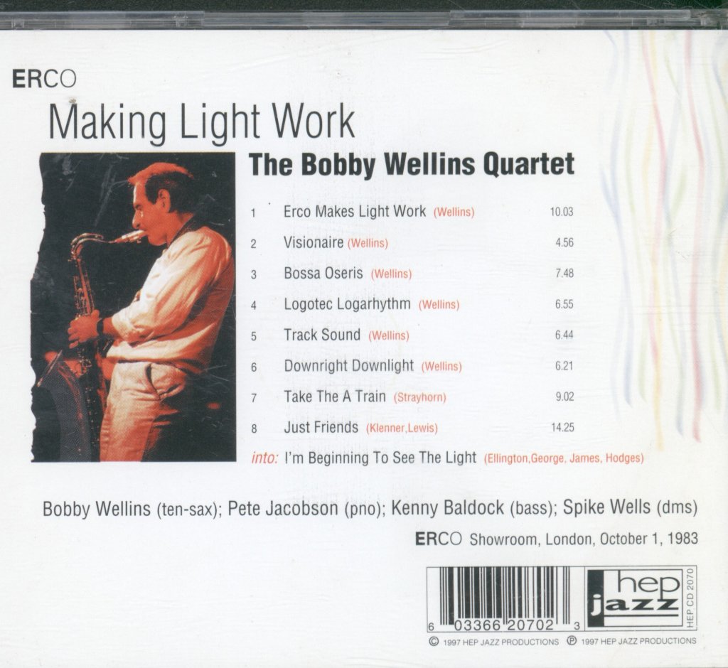 Bobby Wellins Quartet - Making Light Work - Cd