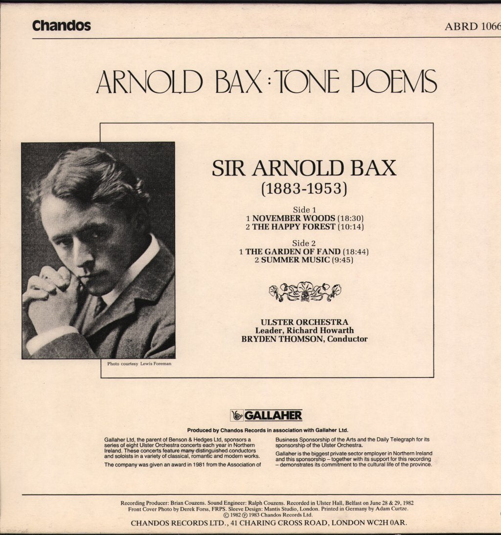 Arnold Bax - Tone Poems - Lp