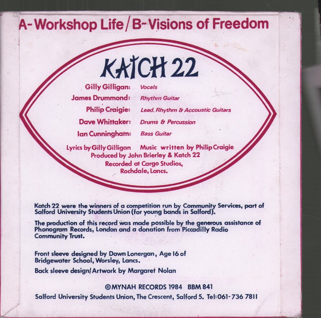 Katch 22 (80'S Group) - Workshop Life - 7 Inch
