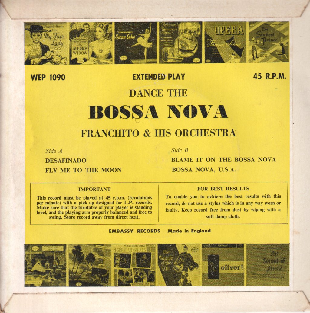 Franchito And His Orchestra - Dance The Bossa Nova - 7 Inch