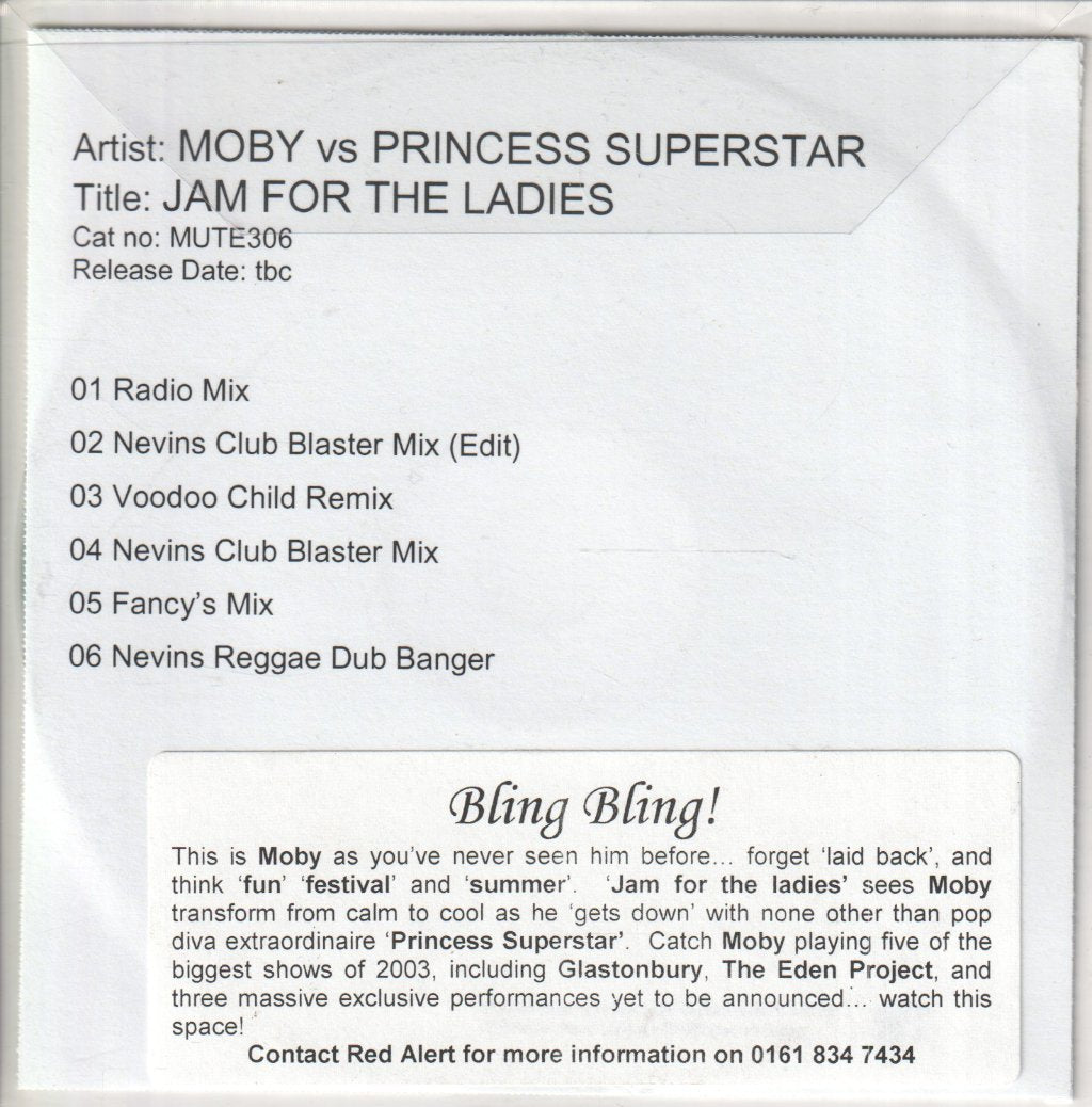 moby vs princess superstar - Jam For The Ladies - Cdr