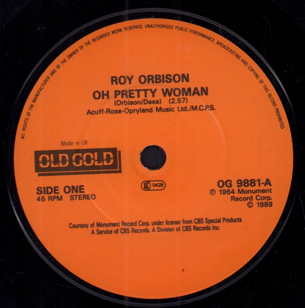 Roy Orbison - Oh Pretty Woman - 7 Inch