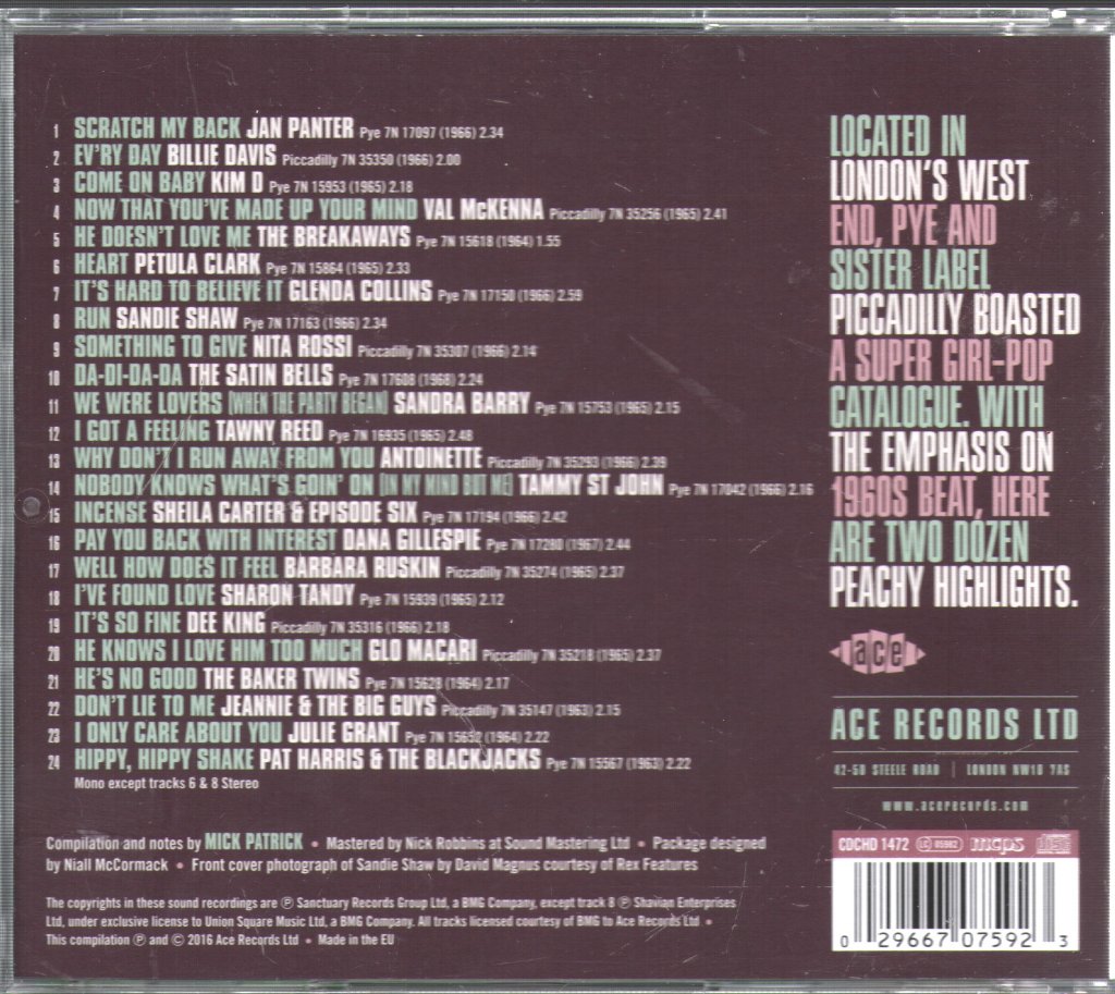 Various Artists - Scratch My Back! Pye Beat Girls 1963-1968 - Cd