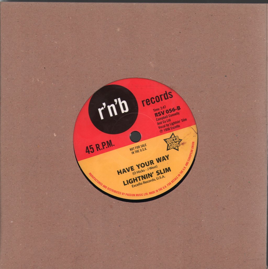 Lightnin Slim - Mean Ole Train - 7 Inch