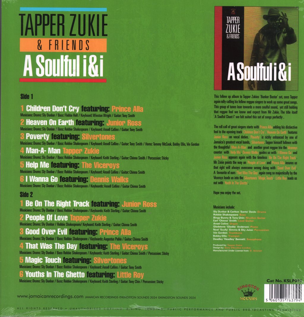 Tapper Zukie & Friends - A Soulful i&i - Lp