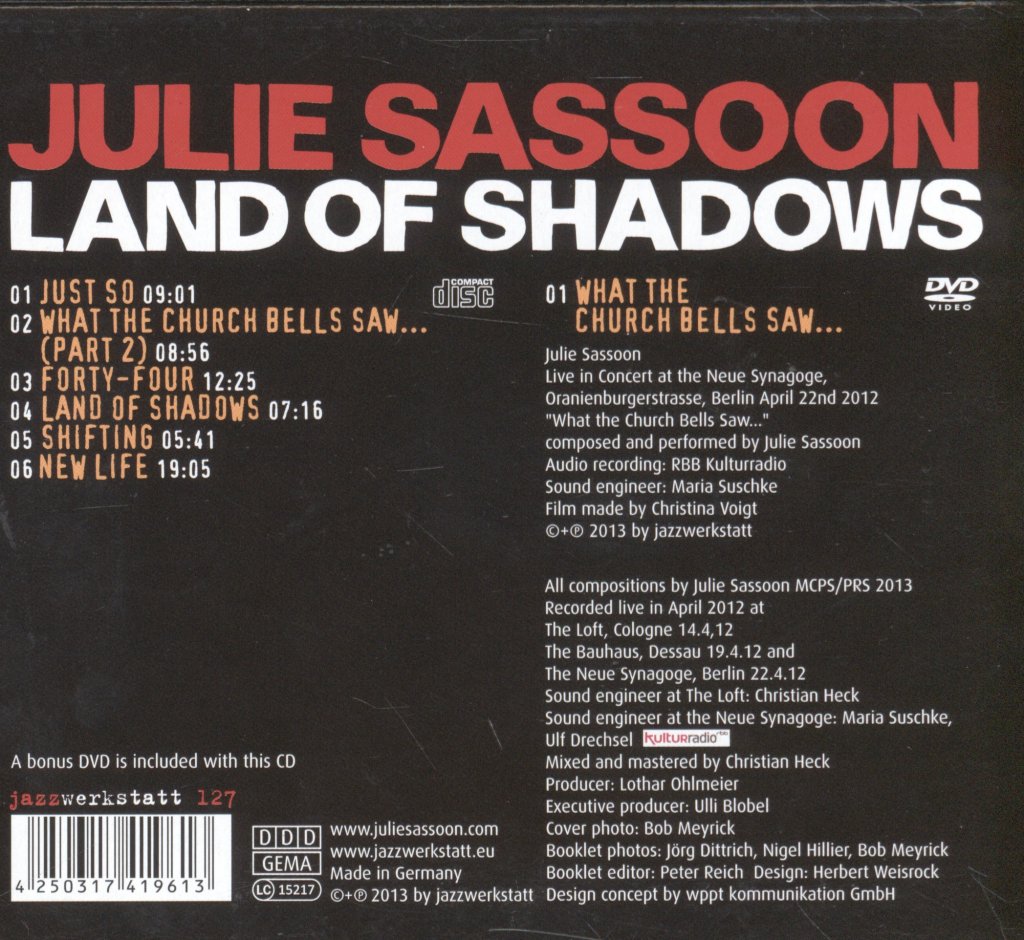 Julie Sassoon - Land Of Shadows - Cd/Dvd