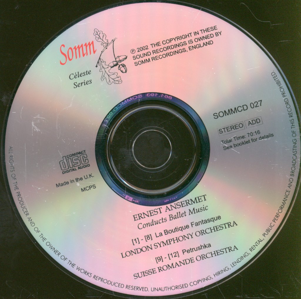 London Symphony Orchestra, Suisse Romande Orchestra, Ernest Ansermet - Ernest Ansermet Conducts Ballet Music - Cd