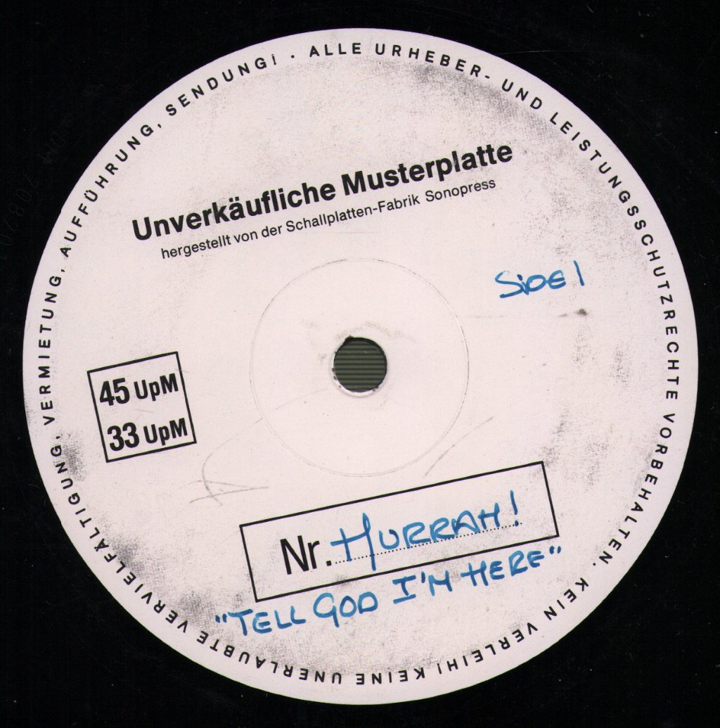 Hurrah - Tell God I'm Here - Lp