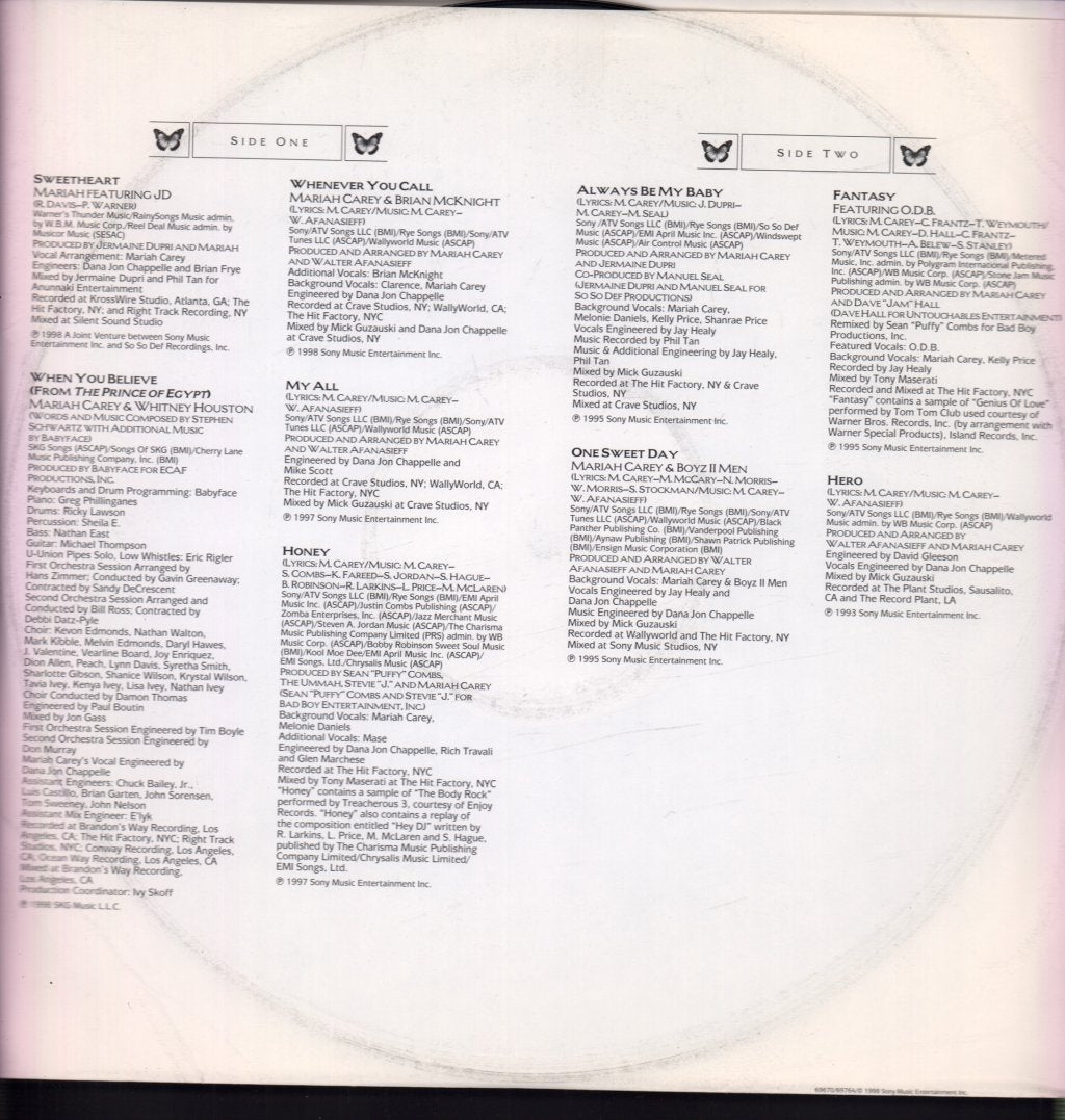 Mariah Carey - #1's - Double Lp