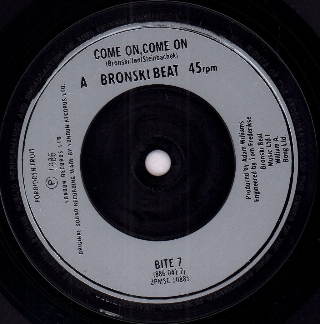 Bronski Beat - C'mon C'mon - 7 Inch