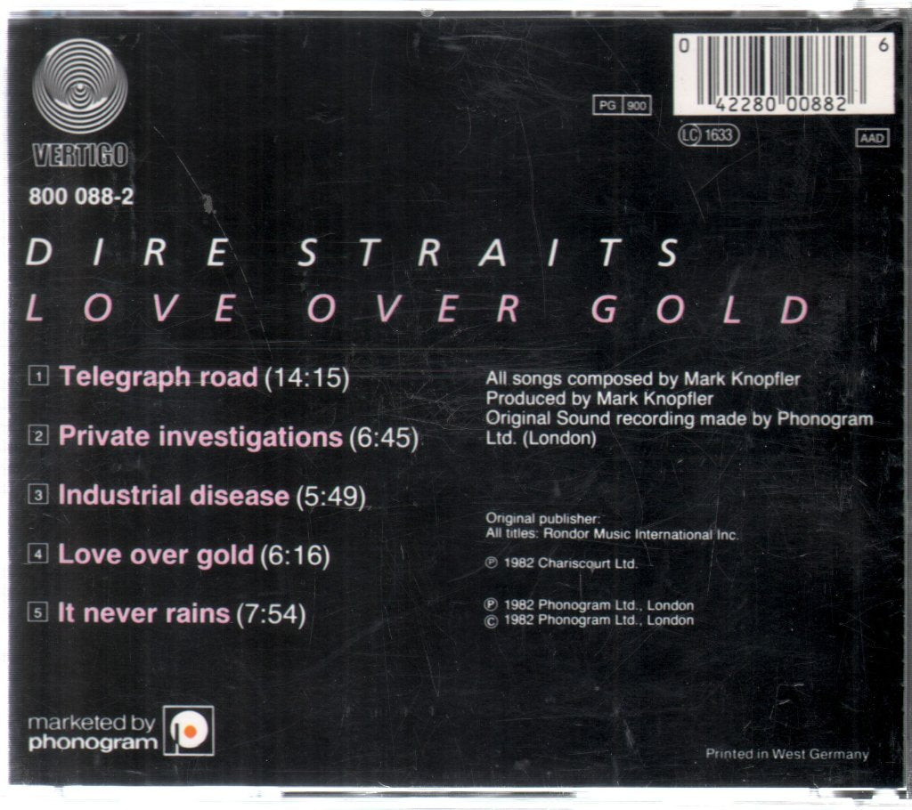 Dire Straits - Love Over Gold - Cd